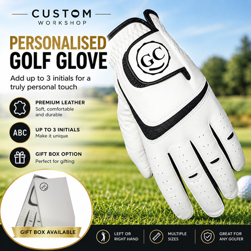 Personalised leather golf - personalised,